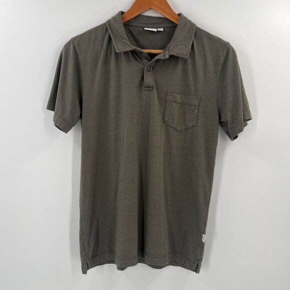 Onia Men Size Small Green Short Sleeve Cotton Modal Blend Short Sleeve Polo - Picture 1 of 11